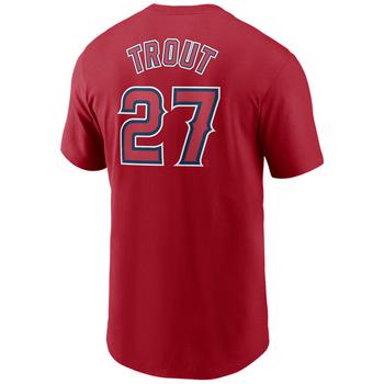 NIKE | Men's Mike Trout Los Angeles Angels Name and Number Player T-Shirt商品图片,独家减免邮费