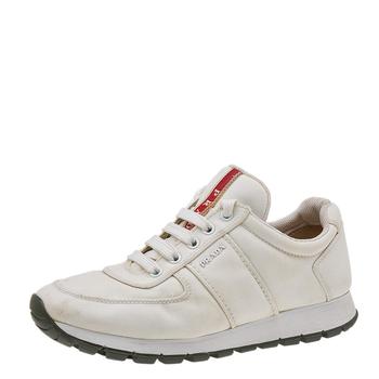 [二手商品] Prada | Prada Sport White Canvas Lace Up Low Top Sneakers Size 38.5商品图片,满1件减$100, 满减