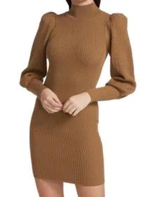 product Caleb Wool Puff-Sleeve Sweaterdress image