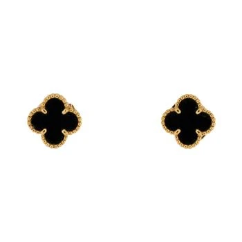 [二手商品] Van Cleef & Arpels | Sweet Alhambra Stud Earrings 18K Yellow Gold and Onyx,商家Premium Outlets,价格¥21444