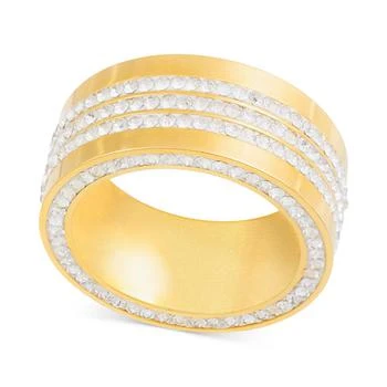 LEGACY for MEN by Simone I. Smith | Men's Crystal Wide Band in Gold-Tone Ion-Plated Stainless Steel,商家Macy's,价格¥1302