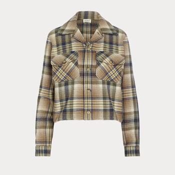 春装拉夫劳伦polo, Ralph Lauren | Polo Ralph Lauren Women's Long Sleeve-Button Front Shirt - 1307 Brown Olive Multi Plaid商品图片 