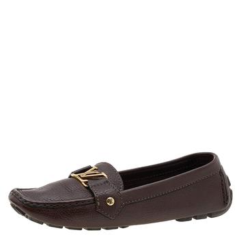 lv鞋, [二手商品] Louis Vuitton | Louis Vuitton Brown Leather Monte Carlo Loafers Size 39.5商品图片 8.7折, 满1件减$100, 满减