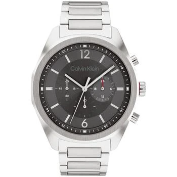 Calvin Klein | Men's Multifunction Silver-Tone Stainless Steel Bracelet Watch 45mm 