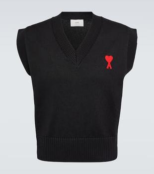 商品AMI | Logo cotton and wool sweater vest,商家MyTheresa,价格¥1584图片