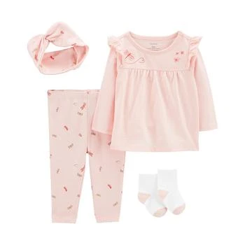 Carter's | Baby Girls Top, Leggings, Socks and Headband, 4 Piece Set,商家Macy's,价格¥219