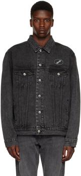 商品We11done | Black Oversized Denim Jacket,商家SSENSE,价格¥1549图片