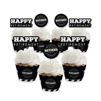 推荐Happy Retirement - Cupcake Decoration - Retirement Party Cupcake Wrappers and Treat Picks Kit - Set of 24商品