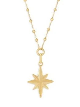 14K Yellow Gold North Star Necklace