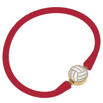 Canvas Style | Enamel Volleyball Silicone Bali Bracelet In Red,商家Verishop,价格¥212
