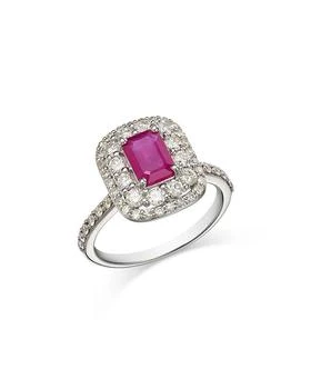 Bloomingdale's Fine Collection | Ruby & Diamond Ring in 14K White Gold,商家Bloomingdale's,价格¥43367