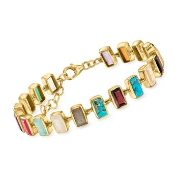 Ross-Simons | Ross-Simons Multi-Gemstone Bracelet in 18kt Gold Over Sterling,商家Premium Outlets,价格¥1883
