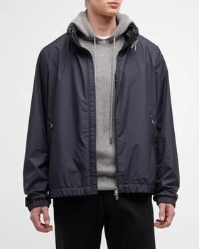 推荐Men's Beid Jacket with Logo Collar商品