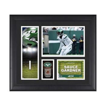 商品Fanatics Authentic | Ahmad Sauce Gardner New York Jets Framed 15" x 17" Player Collage with a Piece of Game-Used Ball,商家Macy's,价格¥615图片