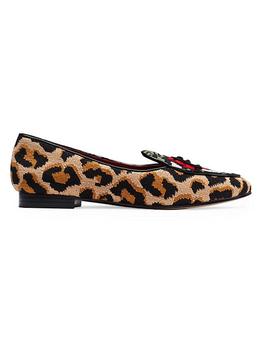 推荐Devi Leopard-Print Needlepoint Loafers商品