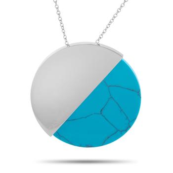Calvin Klein | Calvin Klein Spicy Stainless Steel Turquoise Pendant Necklace商品图片,3折
