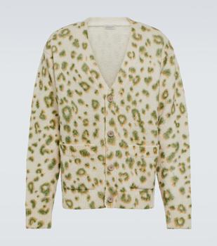 推荐Leopard-print wool-blend cardigan商品