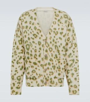 推荐Leopard-print wool-blend cardigan商品