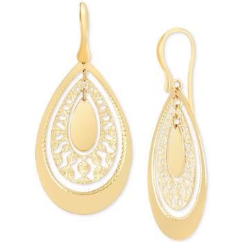 商品Italian Gold | Openwork Orbital Teardrop Drop Earrings in 14k Gold,商家Macy's,价格¥9987图片