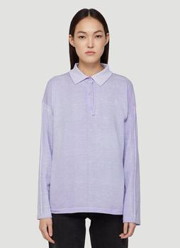 推荐Polo Long-Sleeved Shirt in Purple商品