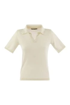 Weekend Max Mara | RONCOLO - Polo shirt in silk and cotton yarn 2425366091600 001 001,商家La Vita HK,价格¥926