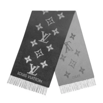 Louis Vuitton | LOUIS VUITTON 男女同款黑灰双色老花围巾 M76336 包邮包税