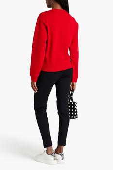 商品Moschino | Tulle-appliquéd printed French cotton-terry sweatshirt,商家THE OUTNET US,价格¥579图片