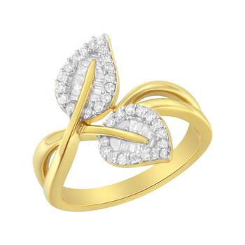 推荐Haus of Brilliance Leaf Ring Ladies jewelry & cufflinks 016409R800商品