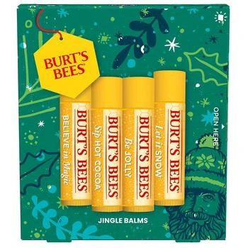 Burt's Bees | Jingle Balms Lip Balm Holiday Gift Set, 100% Natural Origin, Beeswax 第2件5折, 满免