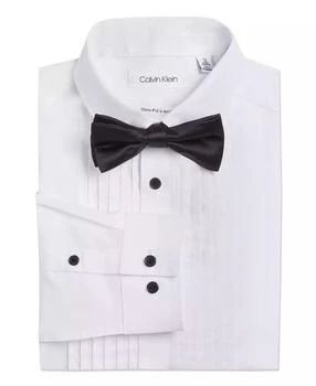 Calvin Klein | Big Boys Husky Tuxedo Shirt and Bow Tie Box Set,商家Macy's,价格¥240