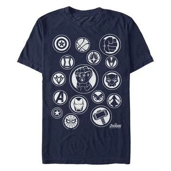 推荐Marvel Men's Avengers Infinity War The Avengers Emblems Short Sleeve T-Shirt商品