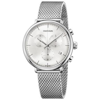 Calvin Klein | Calvin Klein Men's K8M27126 High Noon 43mm Silver Dial Steel Mesh Watch商品图片,2.6折
