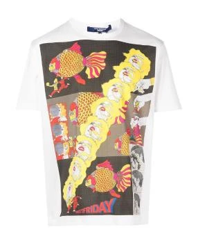 推荐Junya Watanabe 男士T恤 WIT013051WHITEWHITEREDMULTI 花色商品