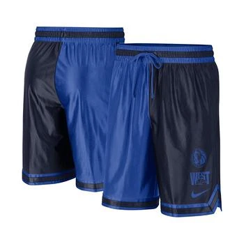 推荐Men's Navy, Blue Dallas Mavericks Courtside Versus Force Split DNA Performance Shorts商品