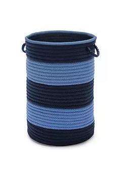 商品Colonial Mills | 16" Navy Blue and Sky Blue Round Handmade Braided Hamper,商家Belk,价格¥1341图片