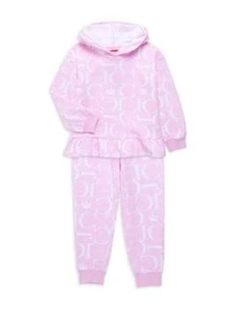 推荐​Little Girl’s 2-Piece Fleece Peplum Hoodie & Pants Set商品