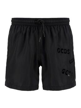 GCDS | GCDS Logo Detailed Drawstring Swim Shorts商品图片,6.7折