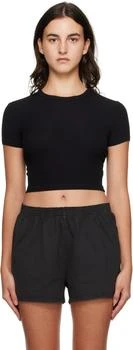 SKIMS | Black Soft Lounge Cropped T-Shirt 