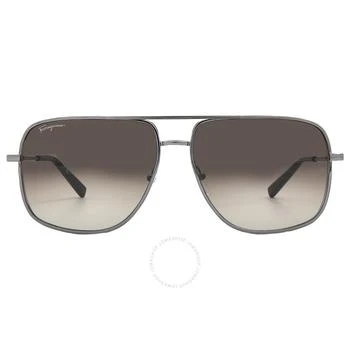 Salvatore Ferragamo | Dark Grey Navigator Men's Sunglasses SF278S 069 60,商家Jomashop,价格¥465
