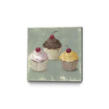 商品30" x 30" Cupcakes Museum Mounted Canvas Print图片