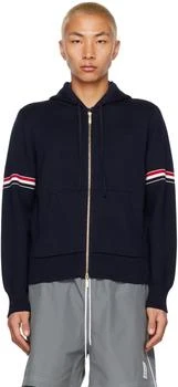 Thom Browne | Navy Striped Hoodie 