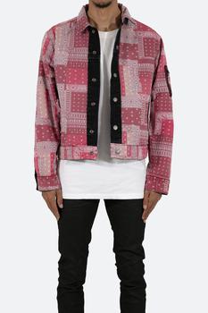 mnml外套, MNML | Reversible Paisley Trucker Jacket - Black/Red商品图片 