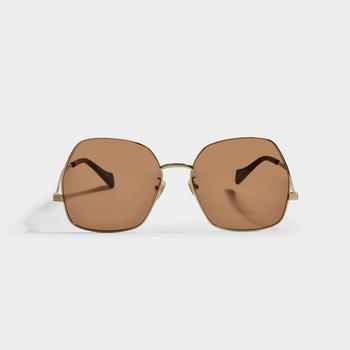 推荐Gg0972S Sunglasses in Brown Metal商品