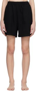 SKIMS | Black SKIMS Boyfriend Fleece Shorts 7.4折