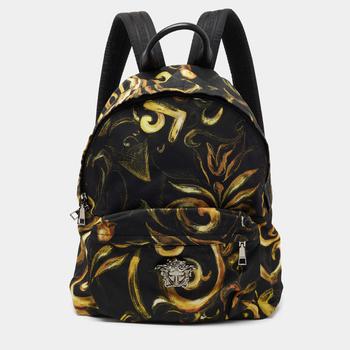 推荐Versace Multicolor Printed Nylon and Leather Medusa Pallazo Backpack商品