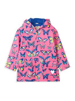 商品Little Girl's & Girl's Vibrant Butterflies Raincoat图片