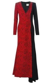 Fausto Puglisi | Red Leopard Print Stretch Silk Gown,商家Runway Catalog,价格¥3608