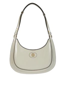 Tory Burch Logo Plaque Zipped Shoulder Bag