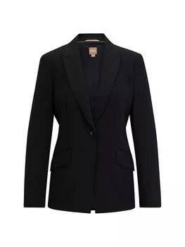 Hugo Boss | Regular-Fit Jacket In Virgin Wool With Slit Cuffs 