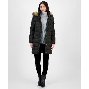 Michael Kors | Women's Faux-Fur-Trim Hooded Puffer Coat, Created for Macy's商品图片,3.9折